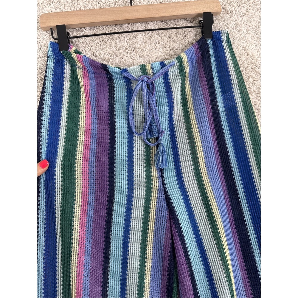Marina‎ Blu Wide Leg Cover Up Pants Colorful Stripes, Size Medium - Picture 2 of 11